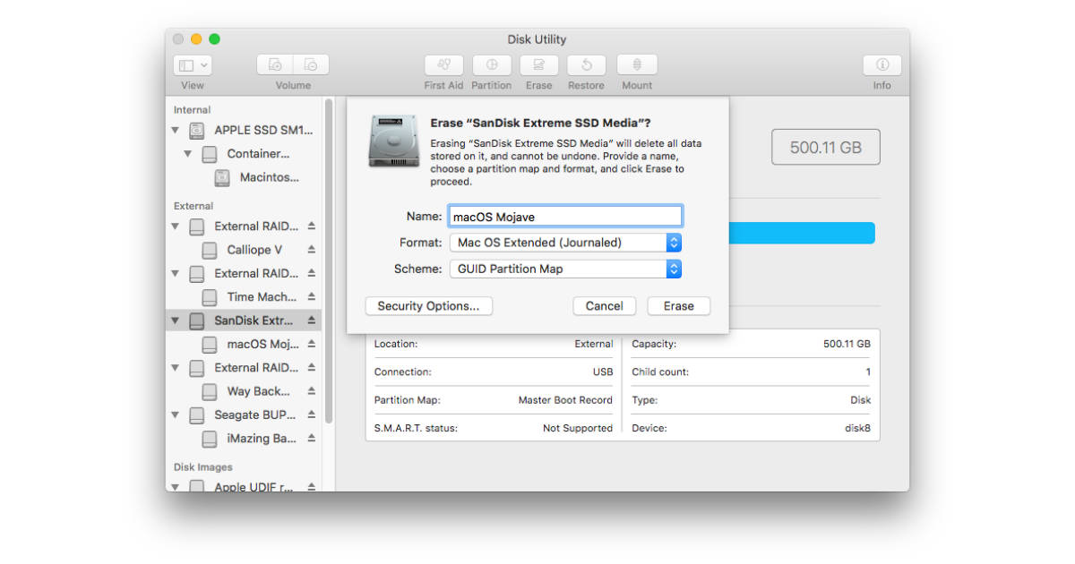 formatting internal hdd for fresh install on mac